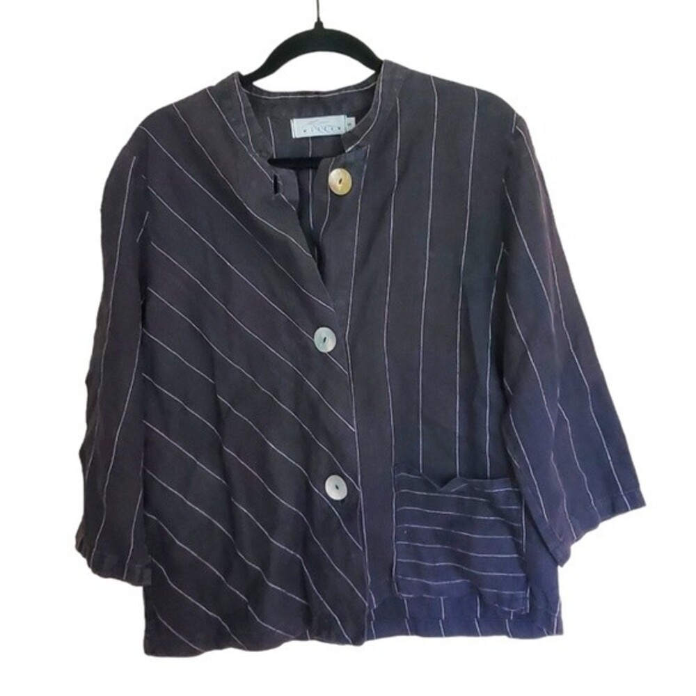 Willow Linen Oversized Lagenlook Button Down‎ Tp